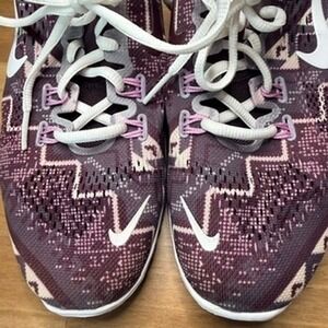 Nike Free 5.0 TR Fit 4 Print Burgundy Women's 7.5 629832-603 Training
